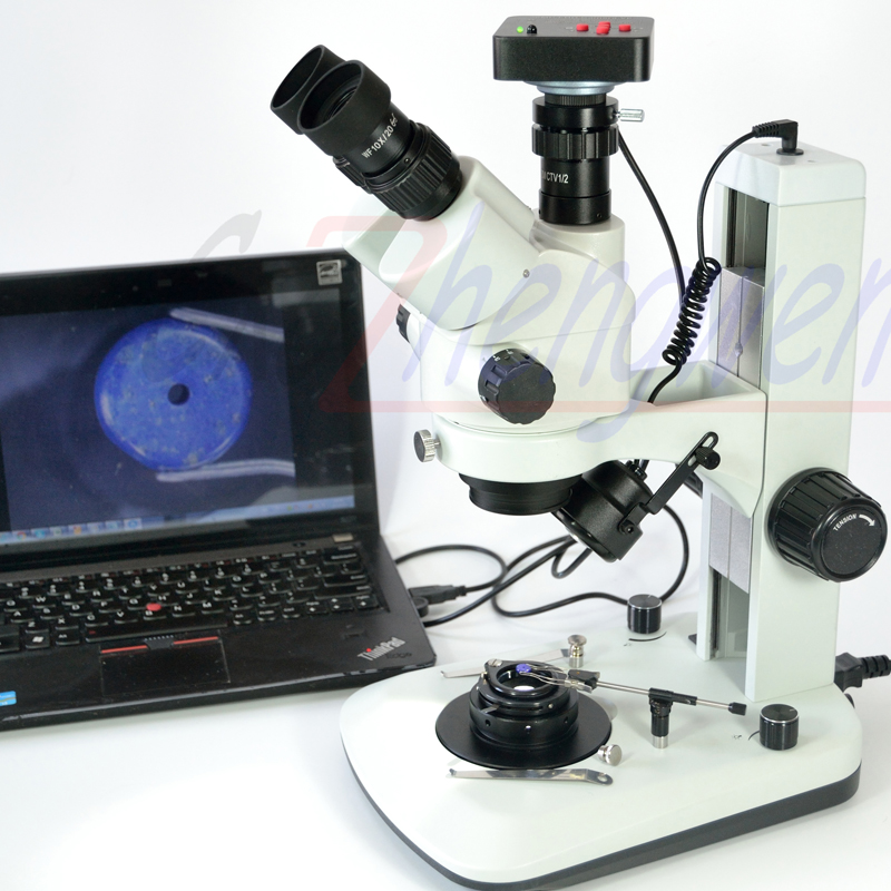 Trinocular Stereo Microscope 7X-45X - FYSCOPE 3.5X-90X 7X-45X Advanced Jewel Gem