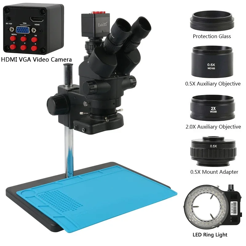 1080P 2K 4K 36MP VGA HDMI Type - Trinocular Stereo Microscope 7X-45X recension och pris