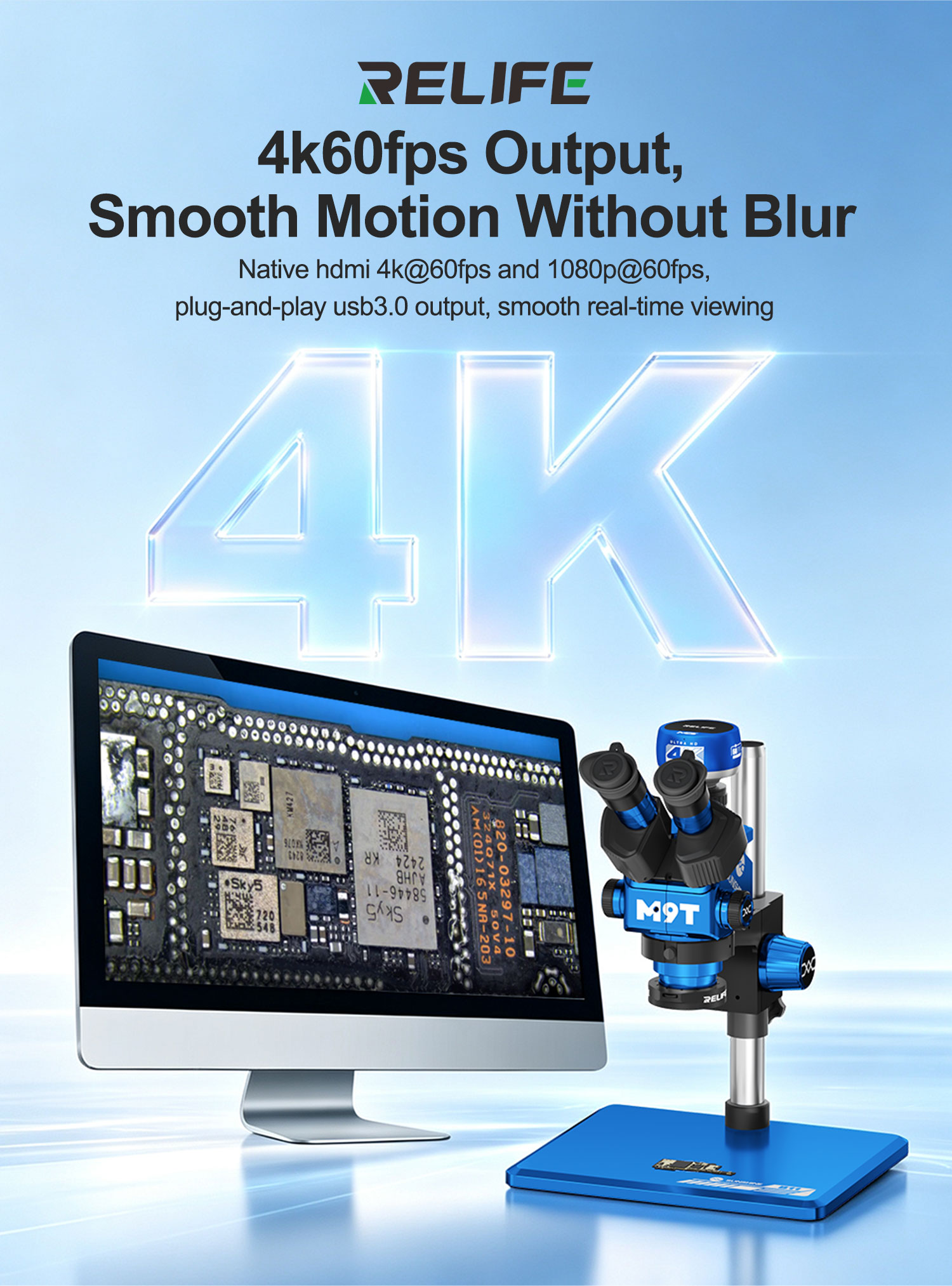 RELIFE MC5 4K 60FPS Microscope - 4K Microscope Camera Sony Sensor recension och pris