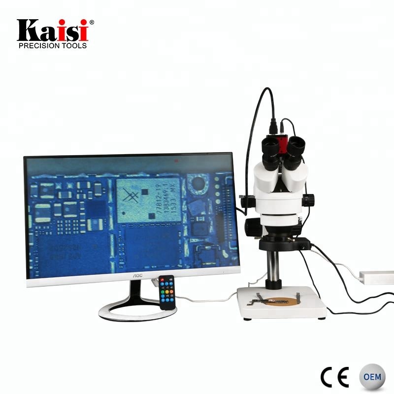 Kaisi 7X-45X Digital Zoom PCB  - Trinocular Stereo Microscope 7X-45X recension och pris