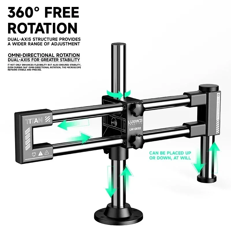 LUOWEI LW-GK02 Biaxal Double B - Articulating Arm Boom Stand Microscope recension och pris